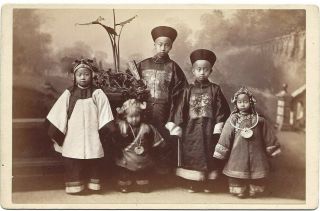 Rare cabinet card photos of Harvard ' s 1st Chinese language instructor & family 2