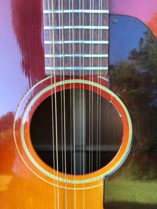 1969 Vintage Gibson B 45 12 String Acoustic Guitar Sunburst 7