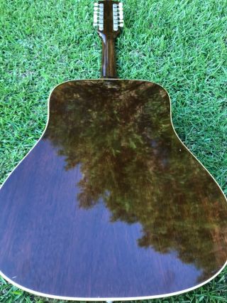 1969 Vintage Gibson B 45 12 String Acoustic Guitar Sunburst 9