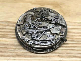 Split Seconds Pocket Watch Chronograph Movement Swiss