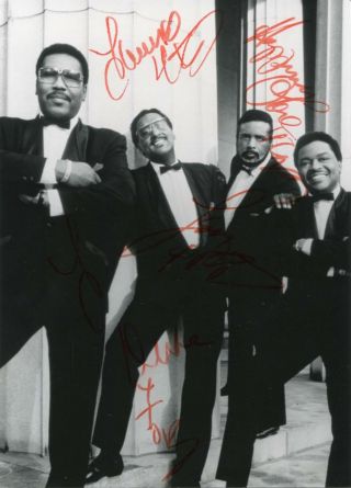 Motown Four Tops Autographs,  Signed Vintage Photo