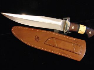 VINTAGE RARE ONE OF A KIND NORMAN P.  BARDSLEY CUSTOM FIGHTING KNIFE AND SHEATH 2