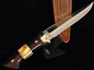VINTAGE RARE ONE OF A KIND NORMAN P.  BARDSLEY CUSTOM FIGHTING KNIFE AND SHEATH 5