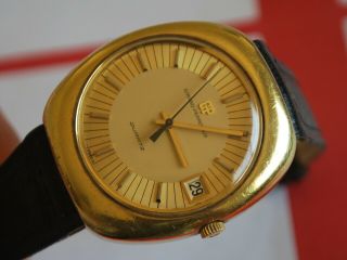 Vintage 1970s Girard - Perregaux 18k Gold Plated Men 