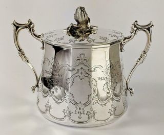 Fine Elkington & Co Victorian Silver Plated Sugar Bowl 1856