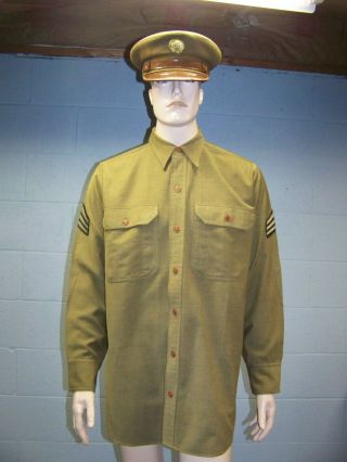 Wwii U.  S.  Army Wool Shirt