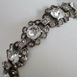 Vintage Eisenberg Sterling Silver Crystal Rhinestone Bracelet