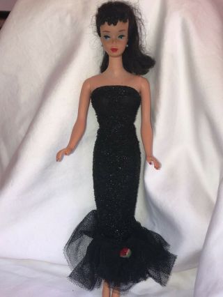 Vintage 1958 Mattel Inc Barbie Doll Black Hair