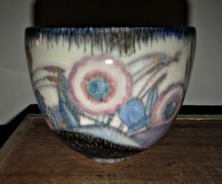 antique 1929 arts and crafts rookwood pottery bowl vase pot flowers signed 5