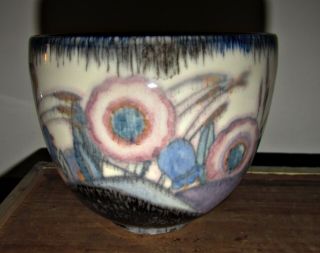 antique 1929 arts and crafts rookwood pottery bowl vase pot flowers signed 8