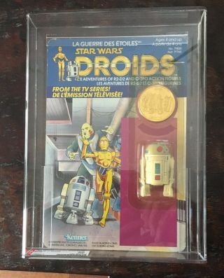 Vintage Kenner 1985 Star Wars Droids R2 - D2 Pop - Up Lightsaber Afa Graded 80 50 85