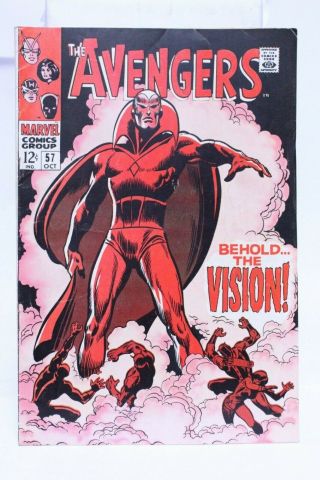 Vintage The Avengers Comic Book 57 1st Appearance Of Vision