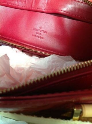 Authentic Louis Vuitton Vernis Houston Handbag Candy Apple Red RARE 5