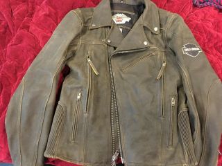 Vintage Harley Davidson Leather Jacket - Heavy - Over 6 Pounds Size Medium