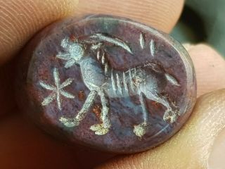 Fantastic Extremely Rare Intact Massive Ancient Seal Pendant 300 Bc.  14,  1 Gr.  27m