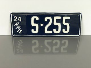 Vintage 1924 Arizona License Plate State Government S - 255 Old Az Cop Police Car