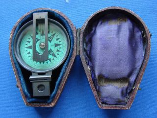 Vintage Pocket Compass With Case By R & J Beck Of London