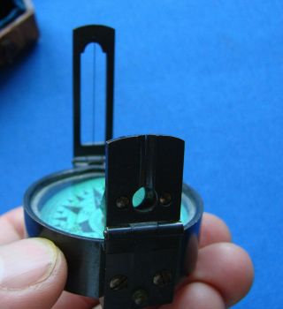VINTAGE POCKET COMPASS WITH CASE by R & J BECK of LONDON 6