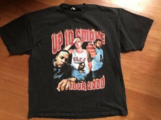 Rare Vintage Up In Smoke 2000 Rap Tour Xl T - Shirt Eminem Dr Dre Snoop Dogg