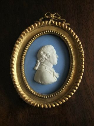 ANTIQUE 19THC WEDGWOOD FINE PORTRAIT MEDALLION OF SIR JOSHUA REYNOLDS - FLAXMAN 2