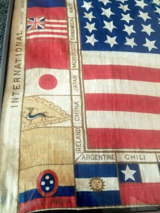 Antique Dec 26 1875 39 Star International United States Centennial Flag Rare 2