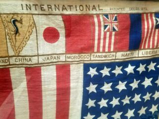 Antique Dec 26 1875 39 Star International United States Centennial Flag Rare 7