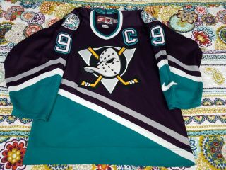 Nike Air Paul Kariya Anaheim Mighty Ducks Vintage 90s Hockey Jersey 44 M NHL VTG 5