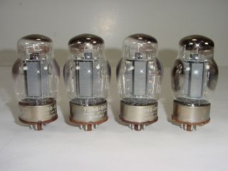 4 Vintage 1950 ' s Tung - Sol 6550 KT88 Solid Grey Plate OOO Matched Amp Tube Quad 1 2
