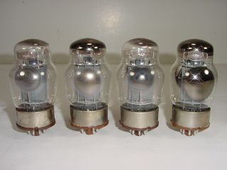 4 Vintage 1950 ' s Tung - Sol 6550 KT88 Solid Grey Plate OOO Matched Amp Tube Quad 1 3