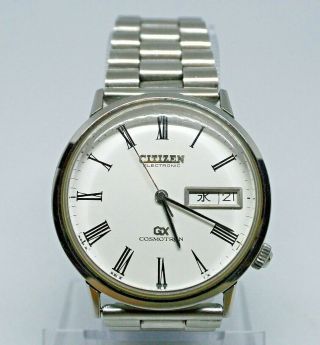 Rare Vintage Citizen Cosmotron Gx 3701b Tuning Fork Watch - Runs Very Well