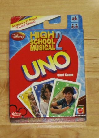 Box Uno Card Game Disney High School Musical 2 Version Cards