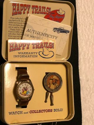 15,  000 Collectors Limited Edition Roy Rogers & Dale Evans Lunchbox Watch Bolo