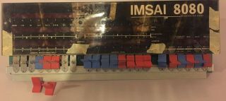 Vintage IMSAI 808 Front Panel with many switch covers 2