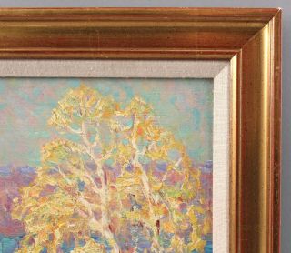 Antique WALTER SARGENT American Impressionist Tree Landscape Oil Painting NR 5
