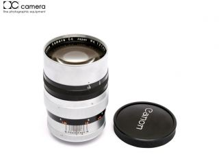 Rare Canon 85mm F1.  5 M39 Ltm Screwmount Rangefinder Lens,  Black/chrome 28548