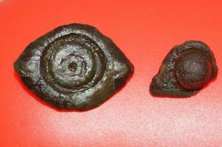 2 X Ancient Celtic Eye Toggle Artefacts.
