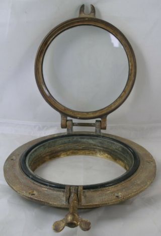 Antique bronze porthole,  Wilcox Crittenden WC 6 Porthole 1930 ' s era. 6