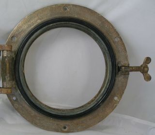 Antique bronze porthole,  Wilcox Crittenden WC 6 Porthole 1930 ' s era. 8