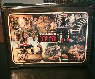 Vintage Star Wars Return Of The Jedi Vinyl Figure Case & Red Trays