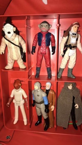 Vintage Star Wars Return of the Jedi Vinyl Figure Case & Red Trays 3