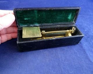 Rare Antique C1860 Tiny " Travelling Letter Weigher " By Mordan In Fitted Box