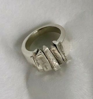 Rare Jeanine Payer Wolfgang Ring Ss Sz 8