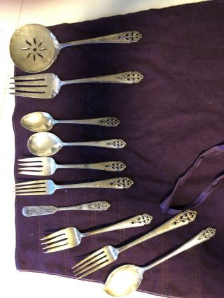 Queens Lace - International 10 Piece Sterling