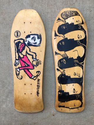 Vintage G&s Neil Blender Skateboard Decks Gordon And Smith Coffee Break Faces
