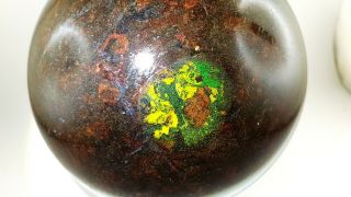 Antique Old Amber Bakelite Fiber Ball Rod Marble Rar 2905 Gram