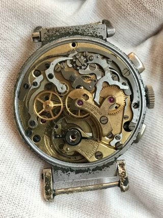 Vintage Berthoud/Universal Geneve Chronograph Cal 385 Watch 4