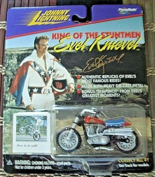 1998 Johnny Lighting Evel Knievel King Of The Stuntmen Harley - Davidson Xr 750
