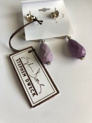 Stephen Dweck Purple Agate earrings NWT 3