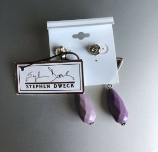 Stephen Dweck Purple Agate earrings NWT 4