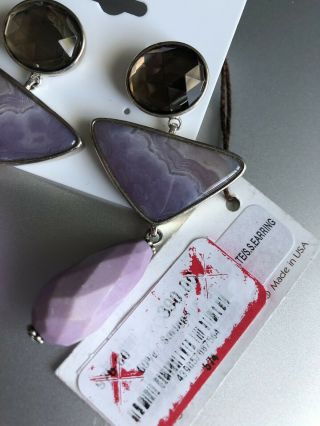 Stephen Dweck Purple Agate earrings NWT 6